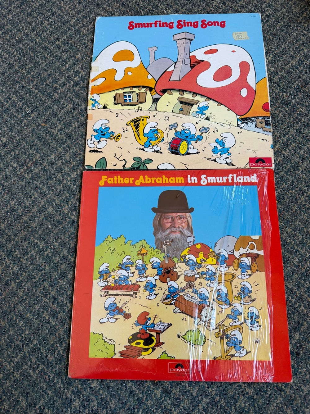 Smurf Vintage Vinyl Records
